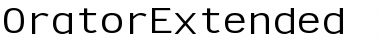 Download OratorExtended Regular Font Title Preview
