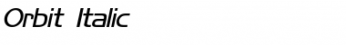 Download Orbit Italic Font Title Preview