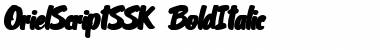Download OrielScriptSSK BoldItalic Font Title Preview