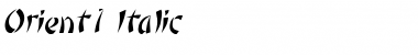 Download Orient 1 Italic Font Title Preview