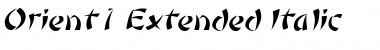 Download Orient 1Extended Italic Font Title Preview