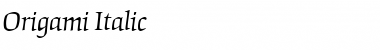 Download Origami RomanItalic Font Title Preview