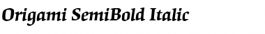 Download Origami-SemiBold Semi BoldItalic Font Title Preview