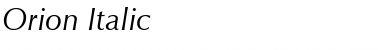 Download Orion Italic Regular Font Title Preview