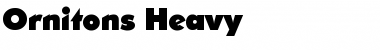 Download Ornitons-Heavy Regular Font Title Preview