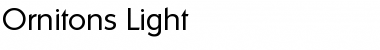 Download Ornitons-Light Regular Font Title Preview