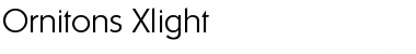 Download Ornitons-Xlight Regular Font Title Preview