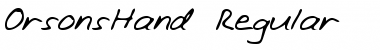 Download OrsonsHand Regular Font Title Preview