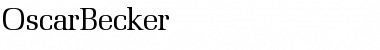 Download OscarBecker Regular Font Title Preview