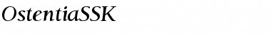 Download OstentiaSSK Regular Font Title Preview