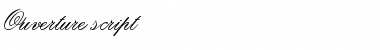 Download Ouverture script Regular Font Title Preview
