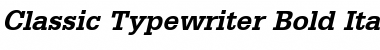 Download Classic Typewriter Bold Italic Font Title Preview