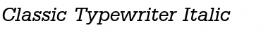 Download Classic Typewriter Italic Font Title Preview