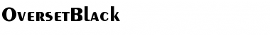Download OversetBlack Normal Font Title Preview