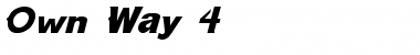 Download Own Way 4 Italic Font Title Preview