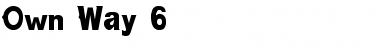 Download Own Way 6 Regular Font Title Preview
