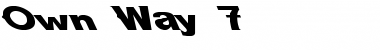Download Own Way 7 Regular Font Title Preview