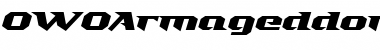 Download OWOArmageddonBold Regular Font Title Preview