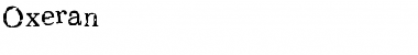 Download Oxeran Regular Font Title Preview