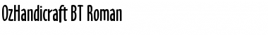 Download OzHandicraft BT Roman Font Title Preview