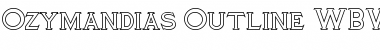 Download Ozymandias Outline WBW Regular Font Title Preview