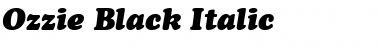Download Ozzie Black Italic Font Title Preview