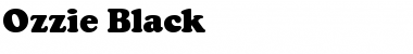 Download Ozzie Black Regular Font Title Preview