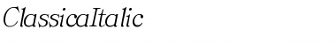 Download ClassicaItalic Regular Font Title Preview