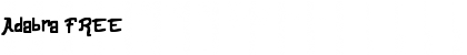 Download Adabra FREE Regular Font Title Preview