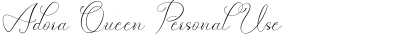 Download Adora Queen Personal Use Regular Font Title Preview