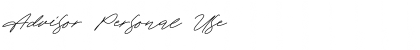Download Advisor Personal Use Regular Font Title Preview