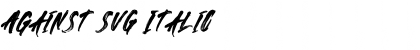 Download Against SVG Italic Italic Font Title Preview
