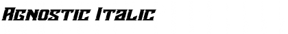 Download Agnostic Italic Regular Font Title Preview