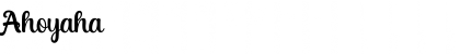 Download Ahoyaha Regular Font Title Preview
