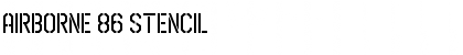 Download Airborne 86 Stencil Regular Font Title Preview