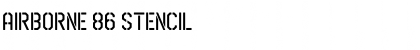 Download Airborne 86 Stencil Regular Font Title Preview