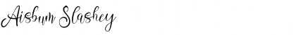 Download Aisbum Slashey Regular Font Title Preview