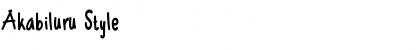 Download Akabiluru Style Handwritten Font Title Preview