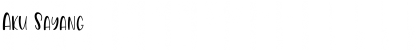 Download Aku Sayang Regular Font Title Preview