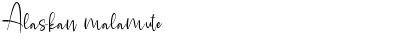 Download Alaskan malamute Regular Font Title Preview