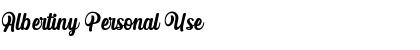 Download Albertiny Personal Use Regular Font Title Preview