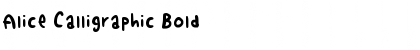 Download Alice Calligraphic Bold Regular Font Title Preview
