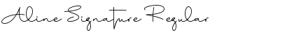 Download Aline Signature Regular Font Title Preview