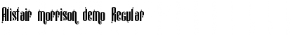 Download Alistair morrison demo Regular Font Title Preview