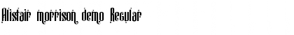Download Alistair morrison demo Regular Font Title Preview