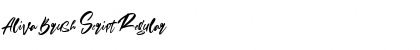 Download Aliva Brush Script Regular Font Title Preview