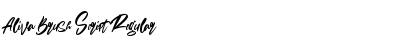 Download Aliva Brush Script Regular Font Title Preview