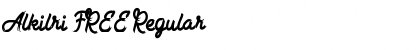 Download Alkilri FREE Regular Font Title Preview