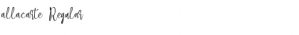 Download allacarte Regular Font Title Preview