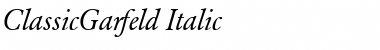 Download ClassicGarfeld Italic Font Title Preview